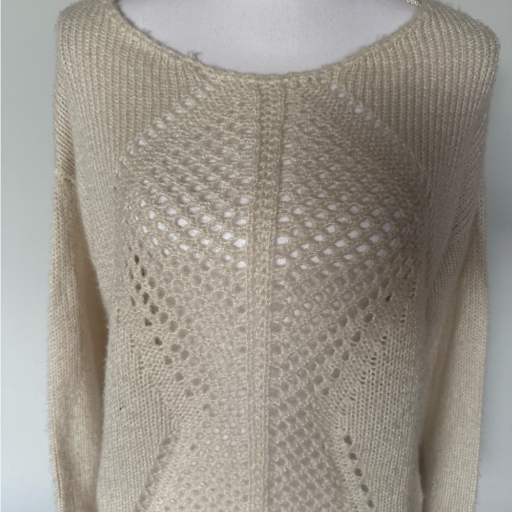 Delia*s Cream Knit Sweater | L | EUC | Cozy | Neutral | Relaxed Fit - Picture 2 of 9